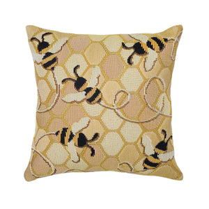 Liora Manne Marina Bee Free Indoor Outdoor Decorative Pillow Honey