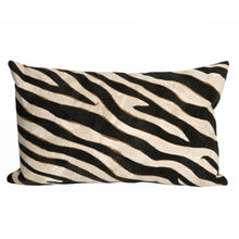 Load image into Gallery viewer, Liora Manne Visions I Zebra Indoor Outdoor Decorative Pillow Black