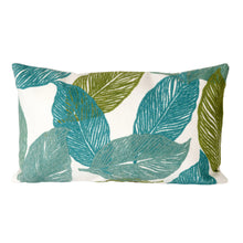 Load image into Gallery viewer, Liora Manne Visions I Mystic Leaf Indoor Outdoor Decorative Pillow Aqua