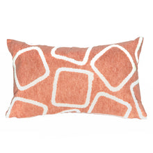 Load image into Gallery viewer, Liora Manne Visions I Squares Indoor Outdoor Decorative Pillow Coral