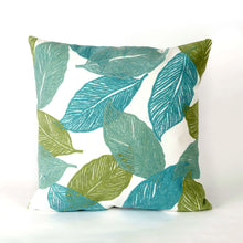 Load image into Gallery viewer, Liora Manne Visions I Mystic Leaf Indoor Outdoor Decorative Pillow Aqua