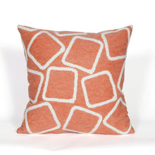 Load image into Gallery viewer, Liora Manne Visions I Squares Indoor Outdoor Decorative Pillow Coral