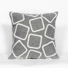 Load image into Gallery viewer, Liora Manne Visions I Squares Indoor Outdoor Decorative Pillow Silver