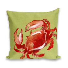 Load image into Gallery viewer, Liora Manne Visions I Crab Indoor Outdoor Decorative Pillow Red