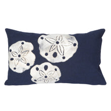 Load image into Gallery viewer, Liora Manne Visions I Sand Dollar Indoor Outdoor Decorative Pillow Navy