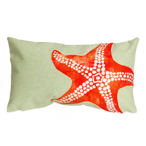 Liora Manne Visions II Starfish Indoor Outdoor Decorative Pillow Seafoam