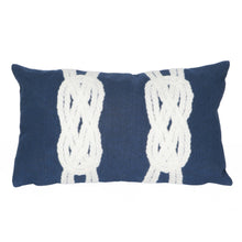 Load image into Gallery viewer, Liora Manne Visions II Double Knot Indoor Outdoor Decorative Pillow Navy