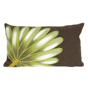 Liora Manne Visions II Palm Fan Indoor Outdoor Decorative Pillow Chocolate