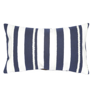 Liora Manne Visions II Marina Stripe Indoor Outdoor Decorative Pillow Marine