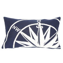 Load image into Gallery viewer, Liora Manne Visions II Compass Indoor Outdoor Decorative Pillow Marine