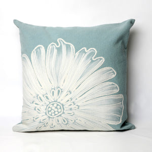 Liora Manne Visions III Antique Medallion Indoor Outdoor Decorative Pillow Aqua