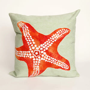 Liora Manne Visions II Starfish Indoor Outdoor Decorative Pillow Seafoam