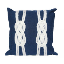 Load image into Gallery viewer, Liora Manne Visions II Double Knot Indoor Outdoor Decorative Pillow Navy