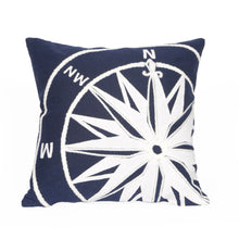 Load image into Gallery viewer, Liora Manne Visions II Compass Indoor Outdoor Decorative Pillow Marine