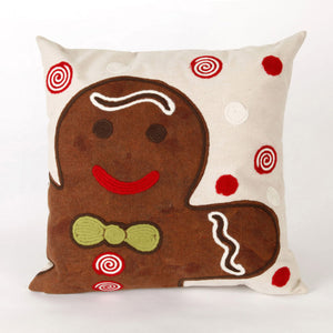 Liora Manne Visions III Ginger Boy Indoor Outdoor Decorative Pillow Chocolate