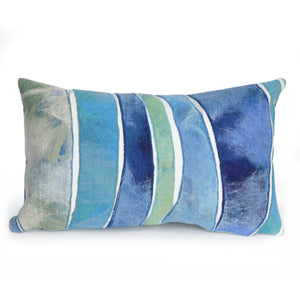 Liora Manne Visions III Waves Indoor Outdoor Decorative Pillow Ocean