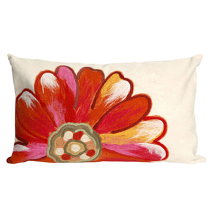 Liora Manne Visions III Daisy Indoor Outdoor Decorative Pillow Orange