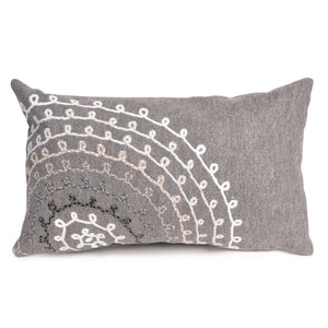 Liora Manne Visions III Ombre Threads Indoor Outdoor Decorative Pillow Grey