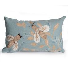 Load image into Gallery viewer, Liora Manne Visions III Bees Indoor Outdoor Decorative Pillow Aqua