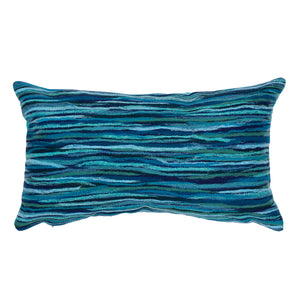 Liora Manne Visions III Broken Stripe Indoor Outdoor Decorative Pillow Blue