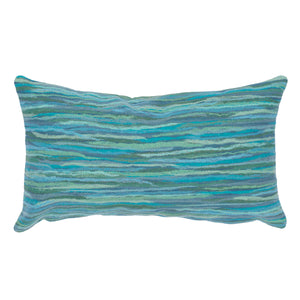 Liora Manne Visions III Broken Stripe Indoor Outdoor Decorative Pillow Aqua