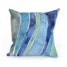 Load image into Gallery viewer, Liora Manne Visions III Waves Indoor Outdoor Decorative Pillow Ocean