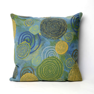 Liora Manne Visions III Graffiti Swirl Indoor Outdoor Decorative Pillow Cool