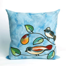 Load image into Gallery viewer, Liora Manne Visions III Song Birds Indoor Outdoor Decorative Pillow Blue