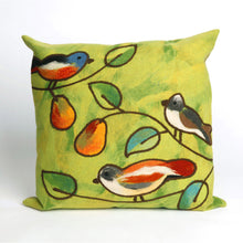 Load image into Gallery viewer, Liora Manne Visions III Song Birds Indoor Outdoor Decorative Pillow Green