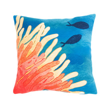 Load image into Gallery viewer, Liora Manne Visions III Reef &amp; Fish Indoor Outdoor Decorative Pillow Coral