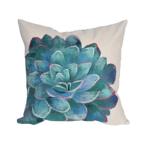 Liora Manne Visions IV Succulent Indoor Outdoor Decorative Pillow Cream