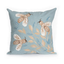 Load image into Gallery viewer, Liora Manne Visions III Bees Indoor Outdoor Decorative Pillow Aqua