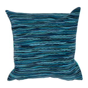 Liora Manne Visions III Broken Stripe Indoor Outdoor Decorative Pillow Blue