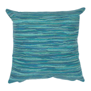 Liora Manne Visions III Broken Stripe Indoor Outdoor Decorative Pillow Aqua