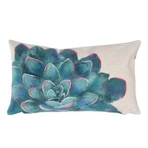 Liora Manne Visions IV Succulent Indoor Outdoor Decorative Pillow Cream