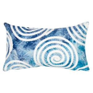 Liora Manne Visions IV Curl Indoor Outdoor Decorative Pillow Blue