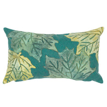 Load image into Gallery viewer, Liora Manne Visions IV Leaf Toss Indoor Outdoor Decorative Pillow Forest Green