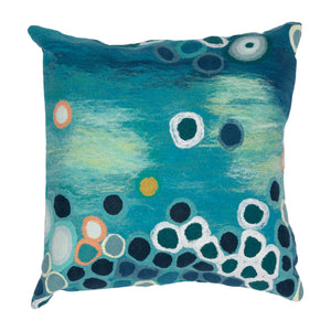 Liora Manne Visions IV Sunken Treasure Indoor Outdoor Decorative Pillow Aqua