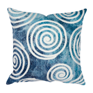 Liora Manne Visions IV Curl Indoor Outdoor Decorative Pillow Blue