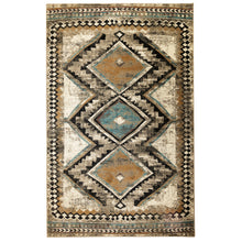 Load image into Gallery viewer, Liora Manne Ashford Diamond Trio Indoor Area Rug Ivory Blue