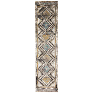 Liora Manne Ashford Diamond Trio Indoor Area Rug Ivory Blue