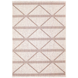 Liora Manne Avena Diamond  Stripe Indoor Outdoor Area Rug Ivory
