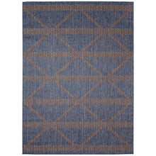 Load image into Gallery viewer, Liora Manne Avena Diamond Stripe Indoor Outdoor Area Rug Denim
