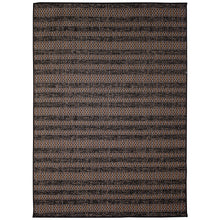 Load image into Gallery viewer, Liora Manne Avena Mosaic Stripe Indoor Outdoor Area Rug Midnight