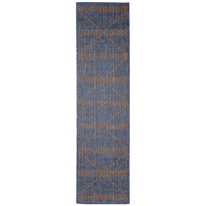 Liora Manne Avena Diamond Stripe Indoor Outdoor Area Rug Denim