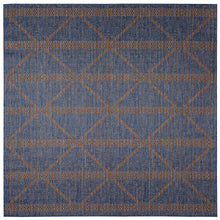 Load image into Gallery viewer, Liora Manne Avena Diamond Stripe Indoor Outdoor Area Rug Denim