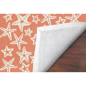 Liora Manne Capri Starfish Indoor Outdoor Area Rug Coral