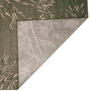 Liora Manne Carmel Bamboo Border Indoor Outdoor Area Rug Green