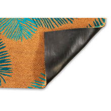 Load image into Gallery viewer, Liora Manne Dwell Palm Border Outdoor Mat Blue L