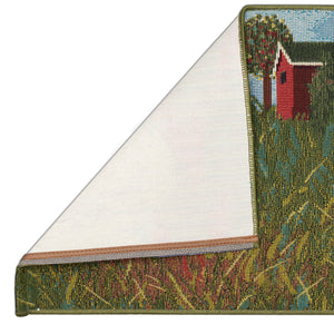 Liora Manne Esencia Rooster Farm Indoor Outdoor Mat Blue